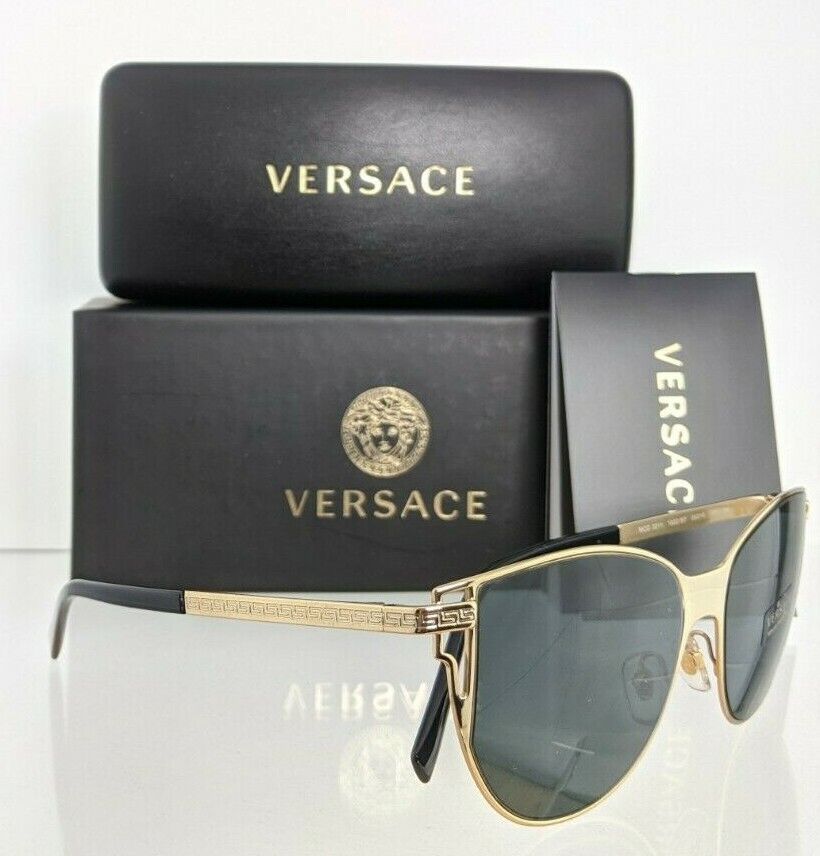 Brand New Authentic Versace Sunglasses Mod. 2211 1002/87 VE2211 56mm Gold Frame