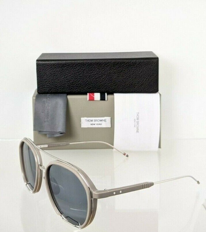 Brand New Authentic Thom Browne Sunglasses TB 810-56-02 SLV-GRY TBS810 Frame