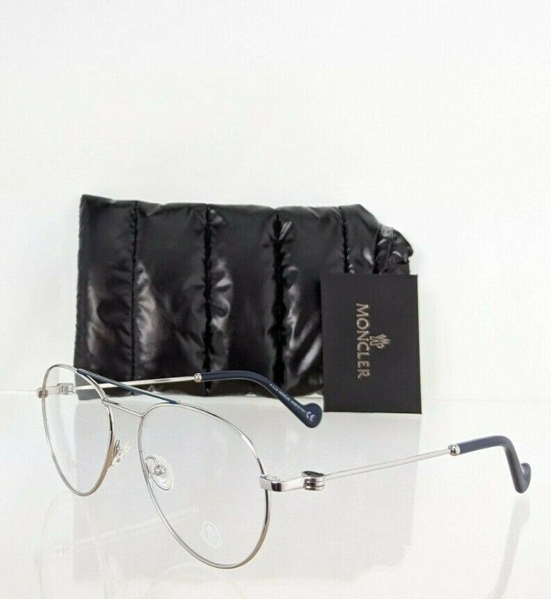 Brand New Authentic Moncler Eyeglasses ML 5023 016 54mm Silver Frame