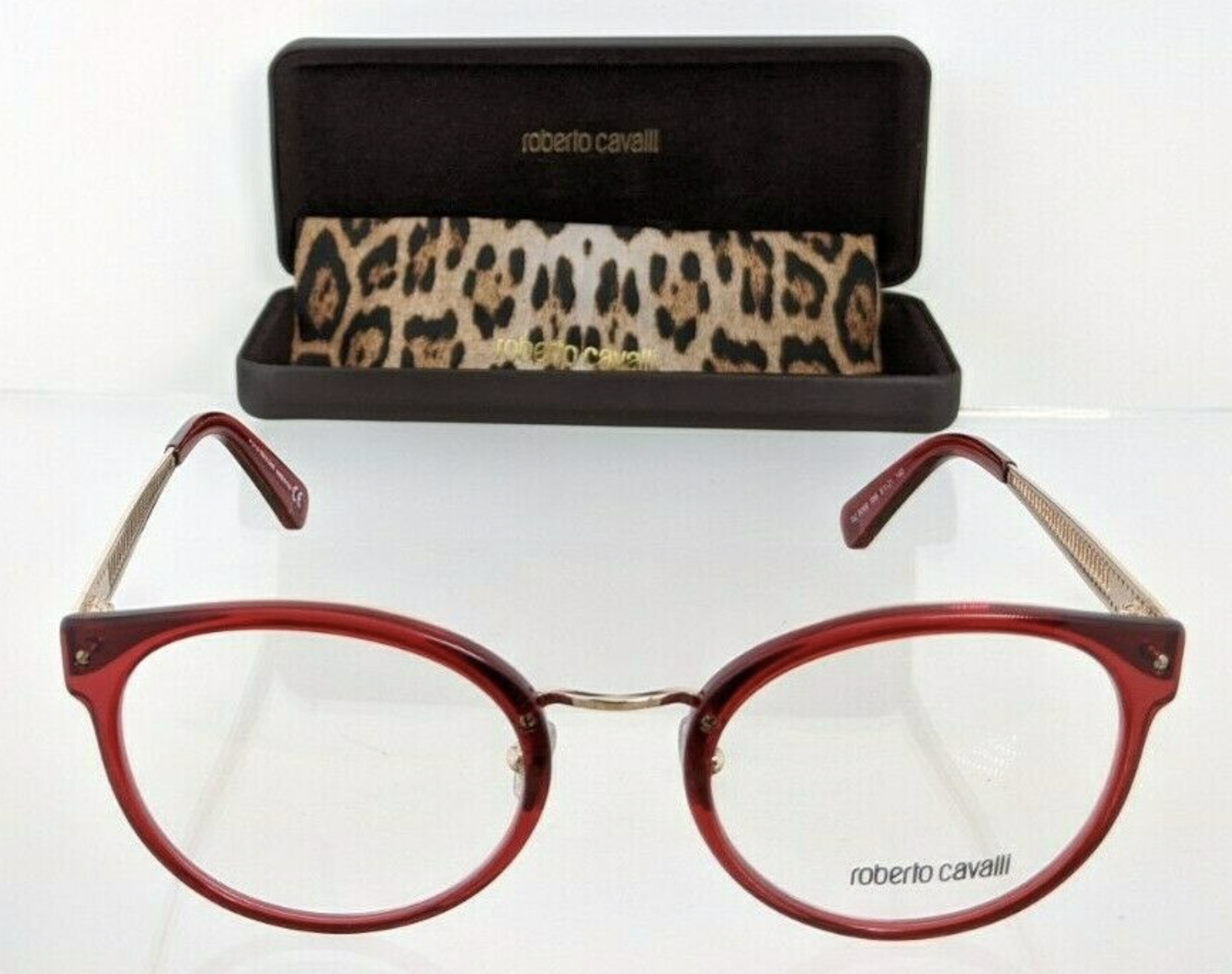 Brand New Authentic Roberto Cavalli Eyeglasses RC 5099 066 51mm Red & Gold Frame