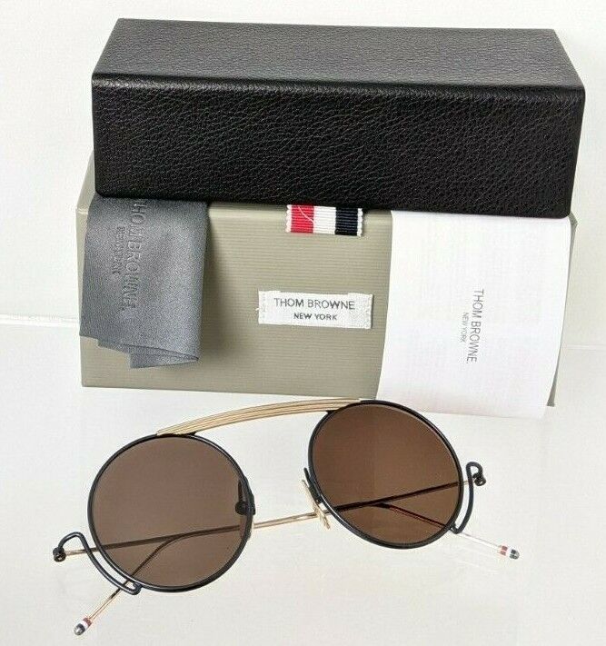 Brand New Authentic Thom Browne Sunglasses TBS 111-03 Gold & Black TB111 Frame