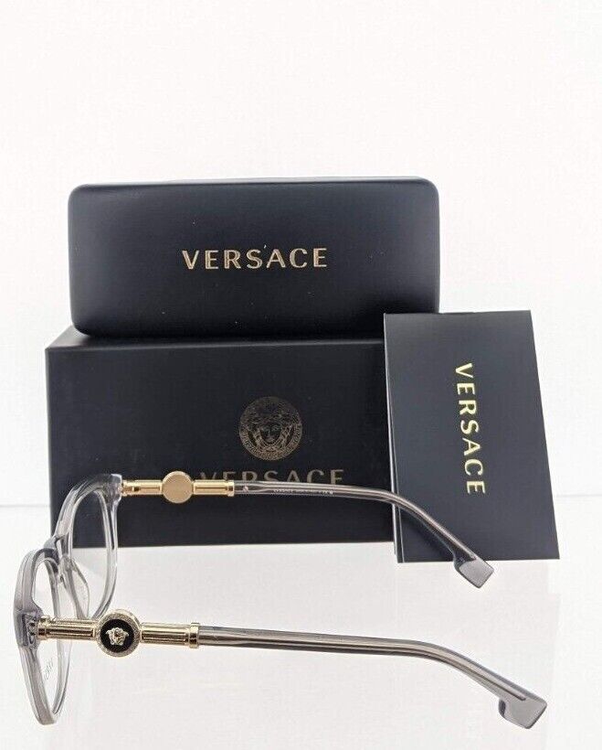 Brand New Authentic Versace Eyeglasses MOD. 3310 50mm Grey 593 3310 Frame