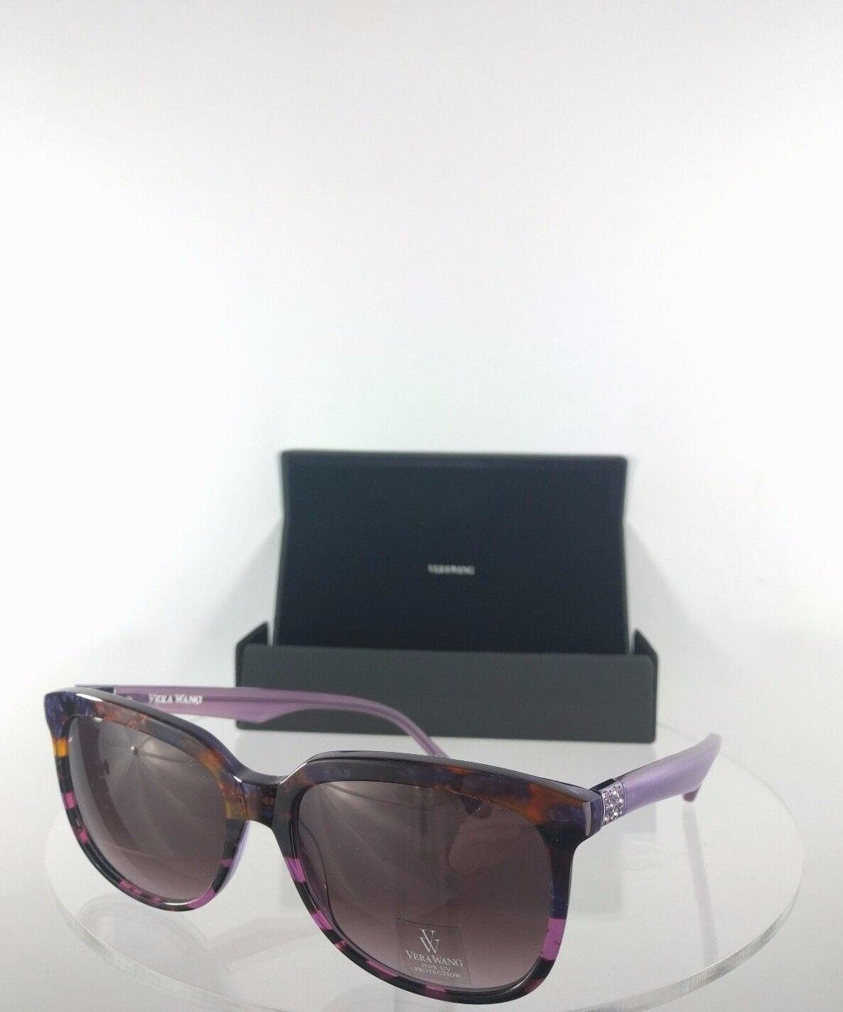 Brand New Authentic Vera Wang Sunglasses V426 WI Diamond Purple Marble Blended