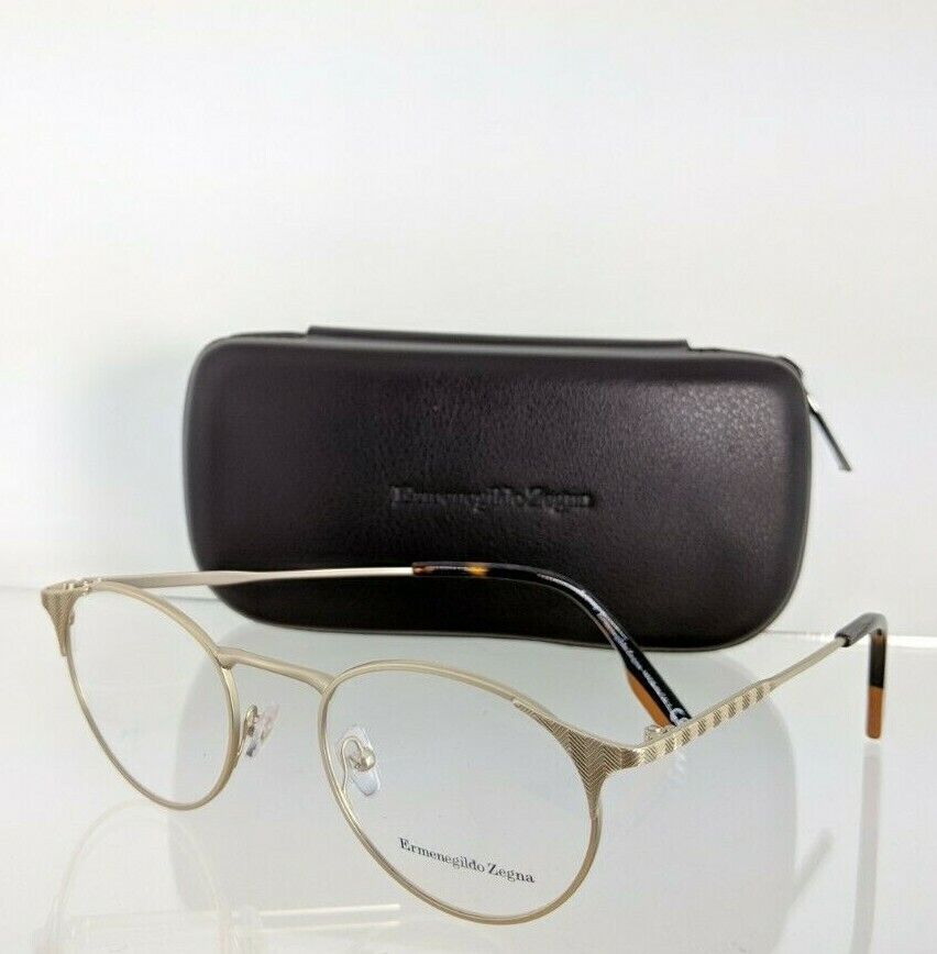 Brand New Authentic Ermenegildo Zegna Eyeglasses EZ 5123 033 48mm Gold Frame