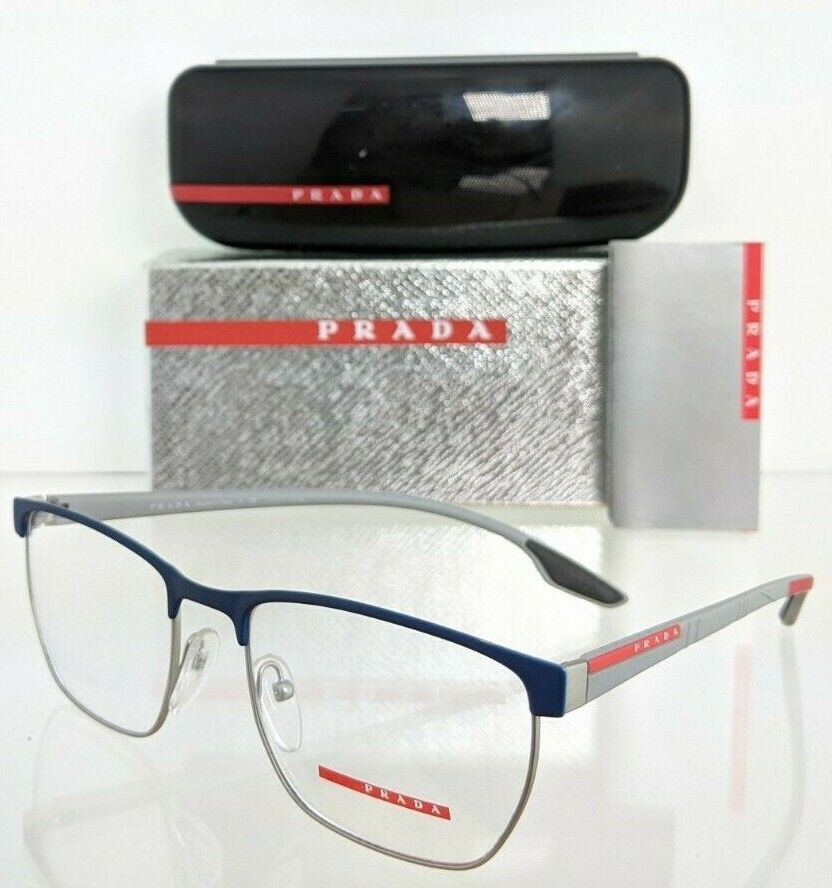 Brand New Authentic Prada Sport Eyeglasses VPS 50L 288 - 1O1 Grey Blue Frame