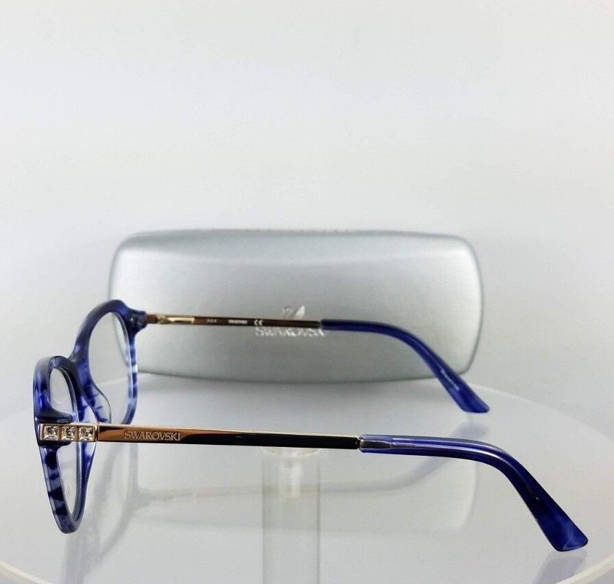 New Authentic Swarovski Eyeglasses Florrie SW 5161 090 Blue Silver Frame