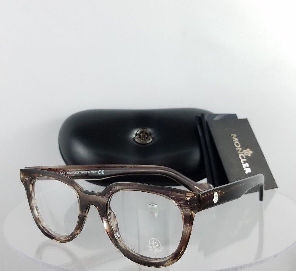 Brand New Authentic Moncler Eyeglasses ML 5005 081 47mm Brown Clear Frame