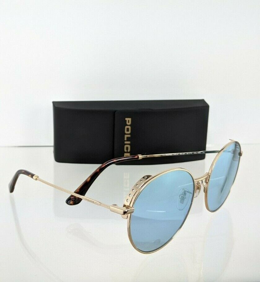 Brand New Authentic Police Sunglasses Highway Two 6 SPL 637 Col. 300X Gold 56mm