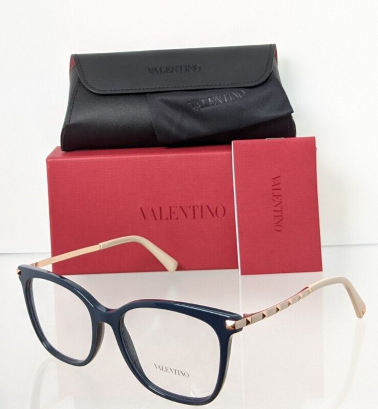 New Authentic Valentino Eyeglasses VA 3048 5034 53mm 3048 Navy Frame