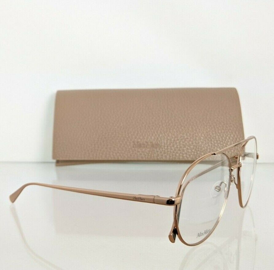 Brand New Authentic Max Mara Eyeglasses MM 1337 DDB Rose Gold Frame