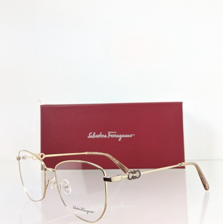 Brand New Authentic Salvatore Ferragamo Sf2214 710 Gold 55Mm 2214 Frame