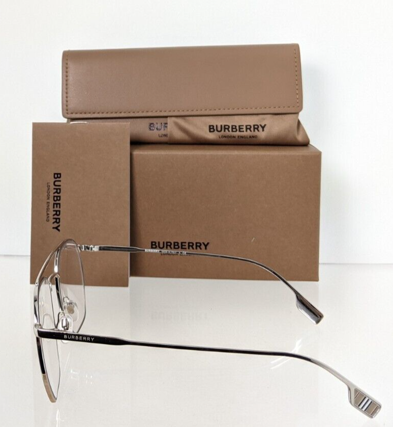 Brand New Authentic Burberry Eyeglasses Be 3126 1003/8B Silver 53Mm Frame 3126