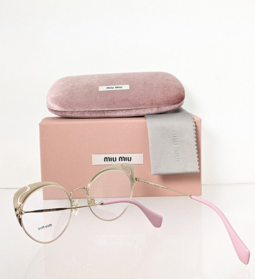 Brand New Authentic Miu Miu Eyeglasses VMU 50R M1R - 1O1 PinkGrey & Gold Frame