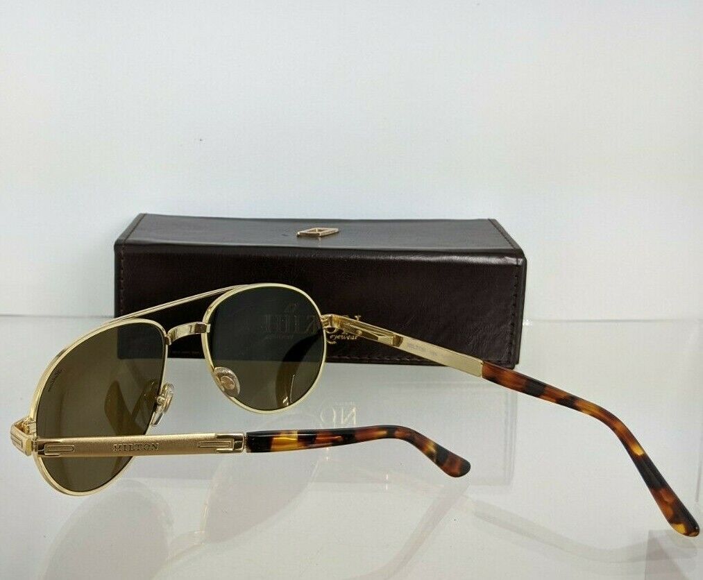 Brand New Authentic HILTON LONDON Sunglasses 925 YG 56mm 24KT Gold Frame