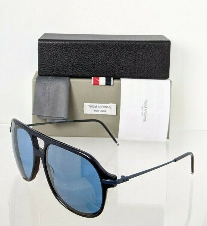 Brand New Authentic Thom Browne Sunglasses TBS 805-B-NVY-GLD TBS805