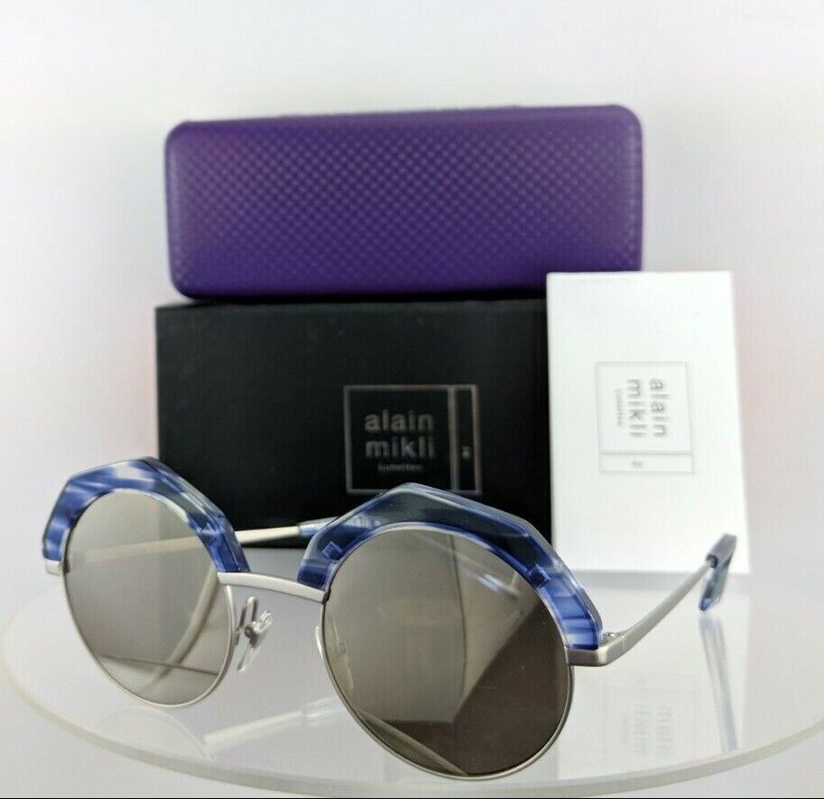 Brand New Authentic Alain Mikli Sunglasses Paon Ao 4006 005/6G Silver Al4006