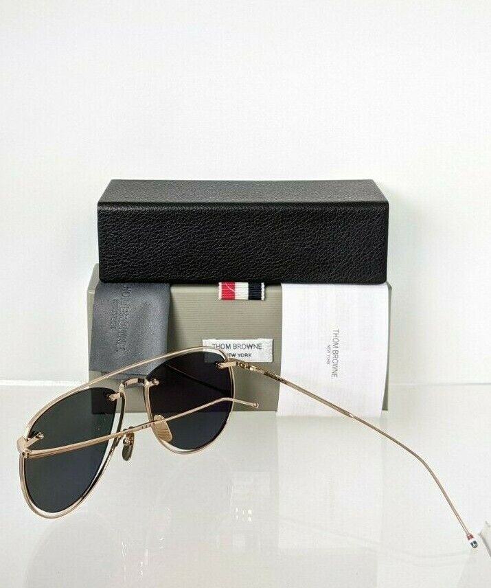 Brand New Authentic Thom Browne Sunglasses TB 113-59-02 GLD-BLK TBS113 Frame
