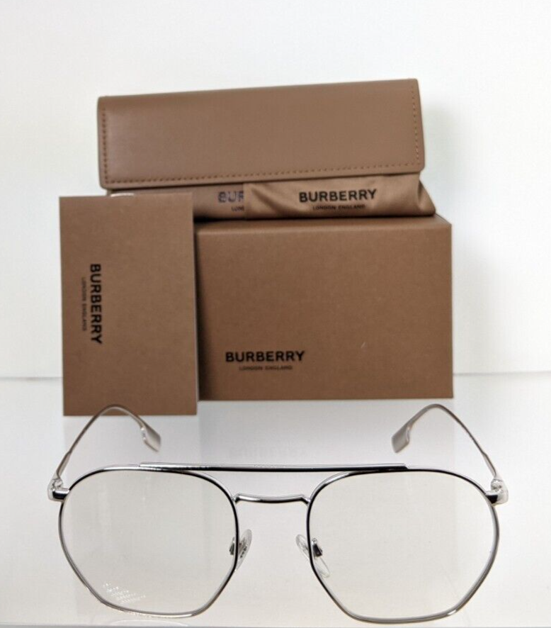 Brand New Authentic Burberry Eyeglasses Be 3126 1003/8B Silver 53Mm Frame 3126