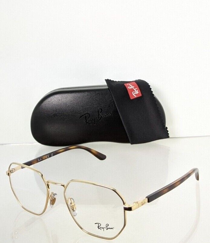 Brand New Authentic Ray Ban Eyeglasses RB 6471 2500 Rectangle 50mm RB 6471 Gold