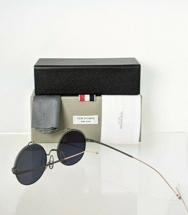 Brand New Authentic Thom Browne Sunglasses TBS 910-49-04 BLK GLD TB910 Frame