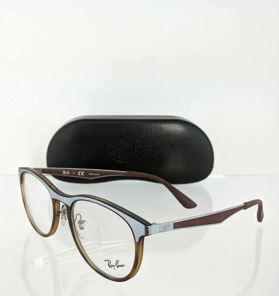 Brand New Authentic Ray Ban Eyeglasses RB 7116 8016 Brown 53mm Frame