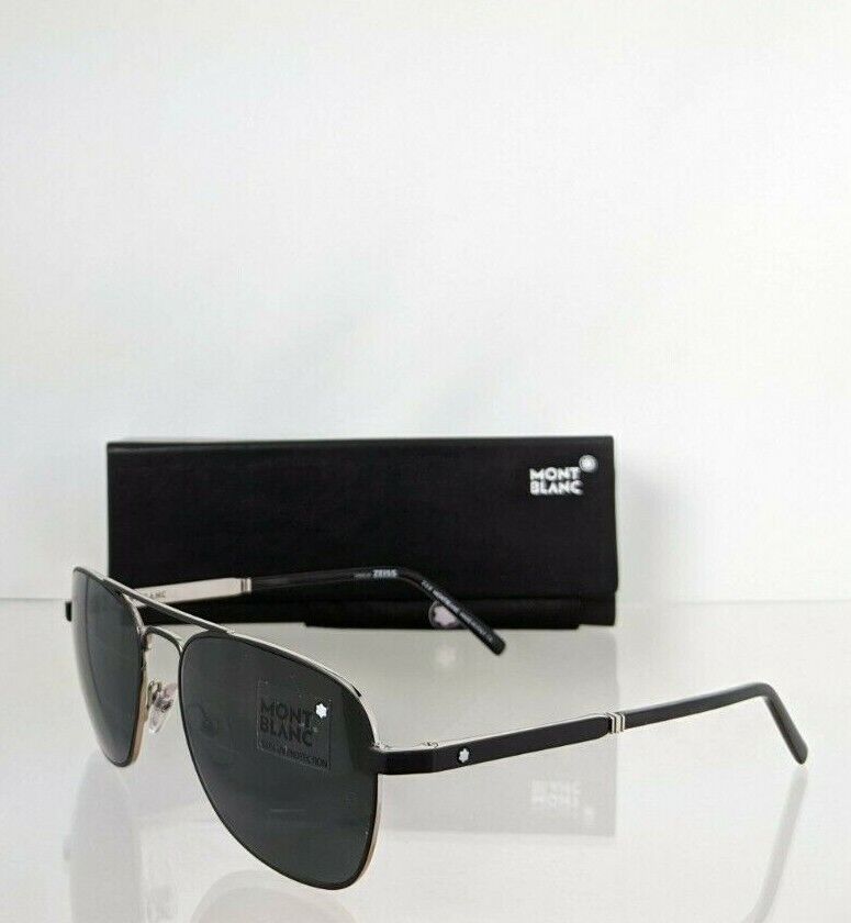 Brand New Authentic Mont Blanc Sunglasses MB649 02A 56mm Matte Black Frame 649