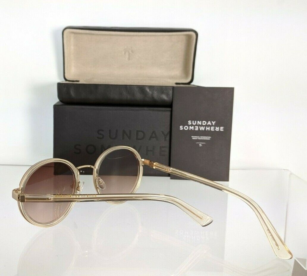 Brand New Authentic SUNDAY SOMEWHERE Sunglasses NED 032 GRY Gold Frame