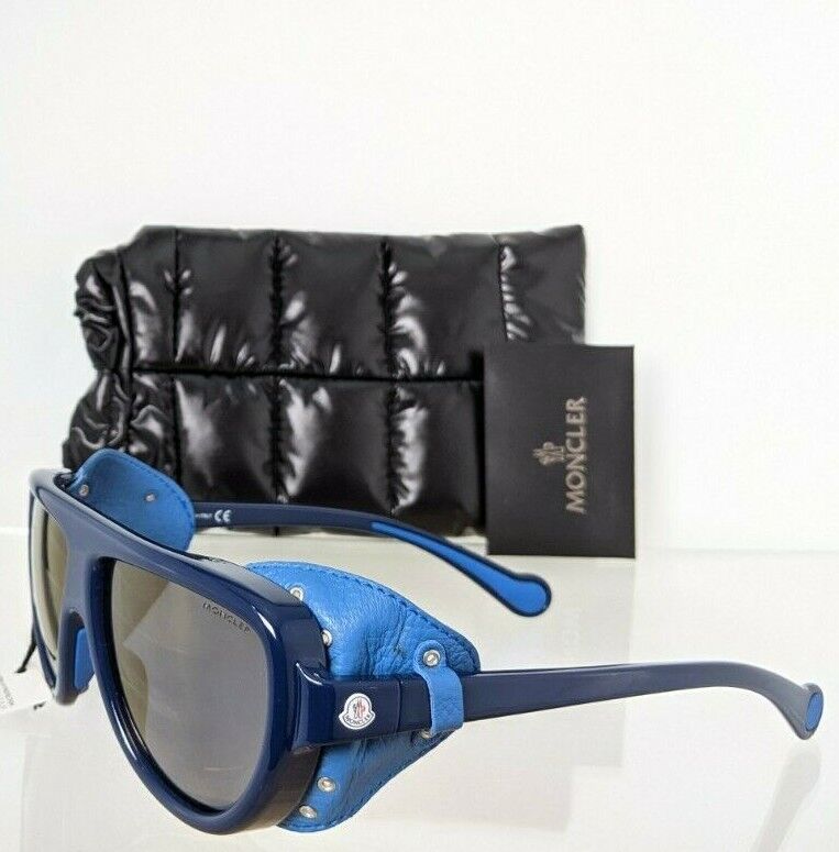 Brand New Authentic Moncler Sunglasses MR MONCLER ML 0089 90D Blue 57mm