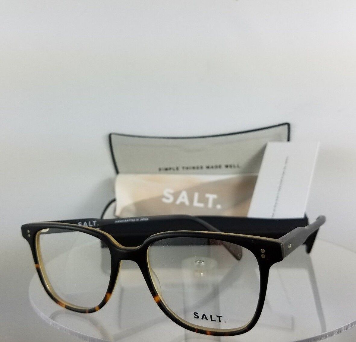 Brand New Authentic SALT Eyeglasses STEPH MBKH Tortoise Black Frame 51mm