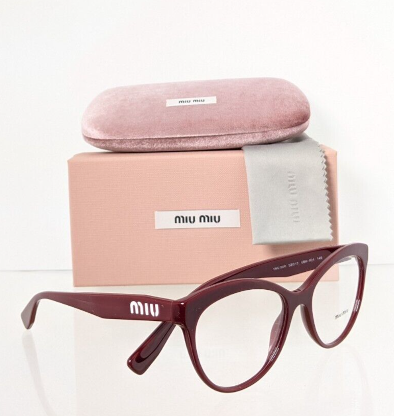 Brand New Authentic Miu Miu Eyeglasses VMU 04R USH - 1O1 Burgundy Frame