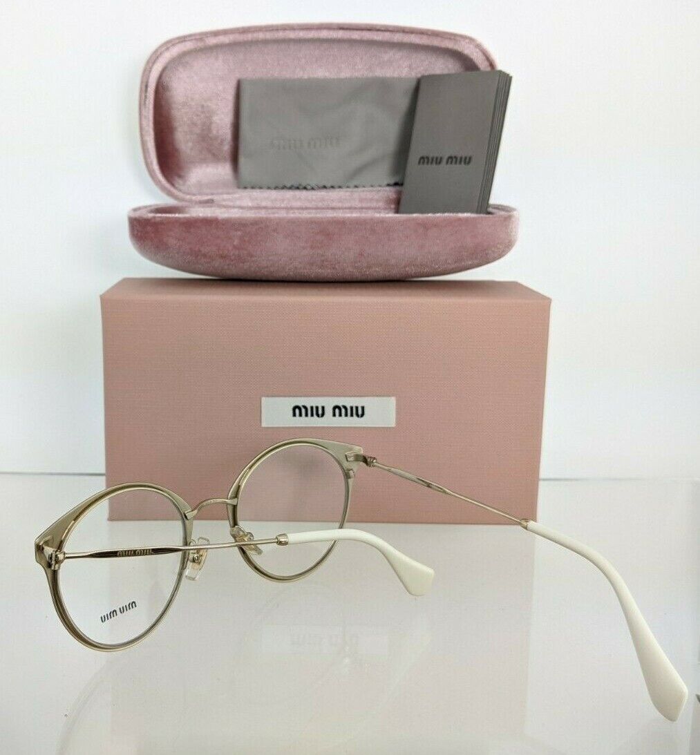 Brand New Authentic Miu Miu Eyeglasses VMU 51P 1AB - 1O1 Black & Gold Frame