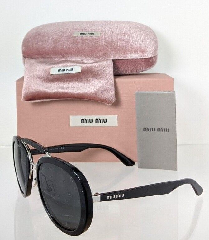 Brand New Authentic MIU MIU SMU 05V 1AB - 5S0 Sunglasses Black SMU05V Frame