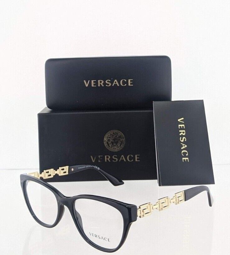 Brand New Authentic Versace Eyeglasses MOD. 3292 52mm Black GB1 3292 Frame