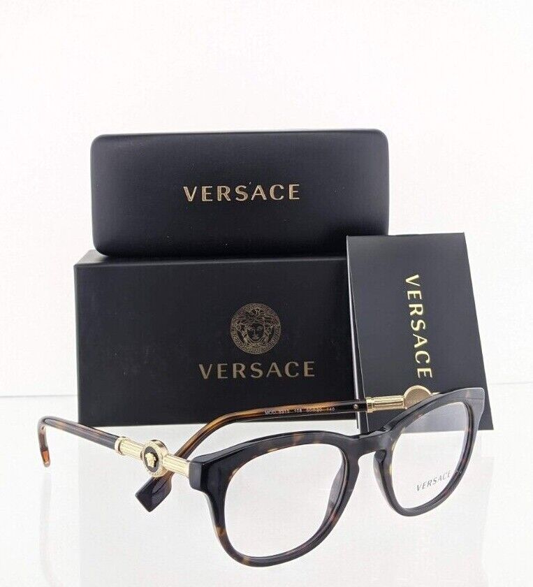 Brand New Authentic Versace Eyeglasses MOD. 3310 50mm Tortoise 108 3310 Frame