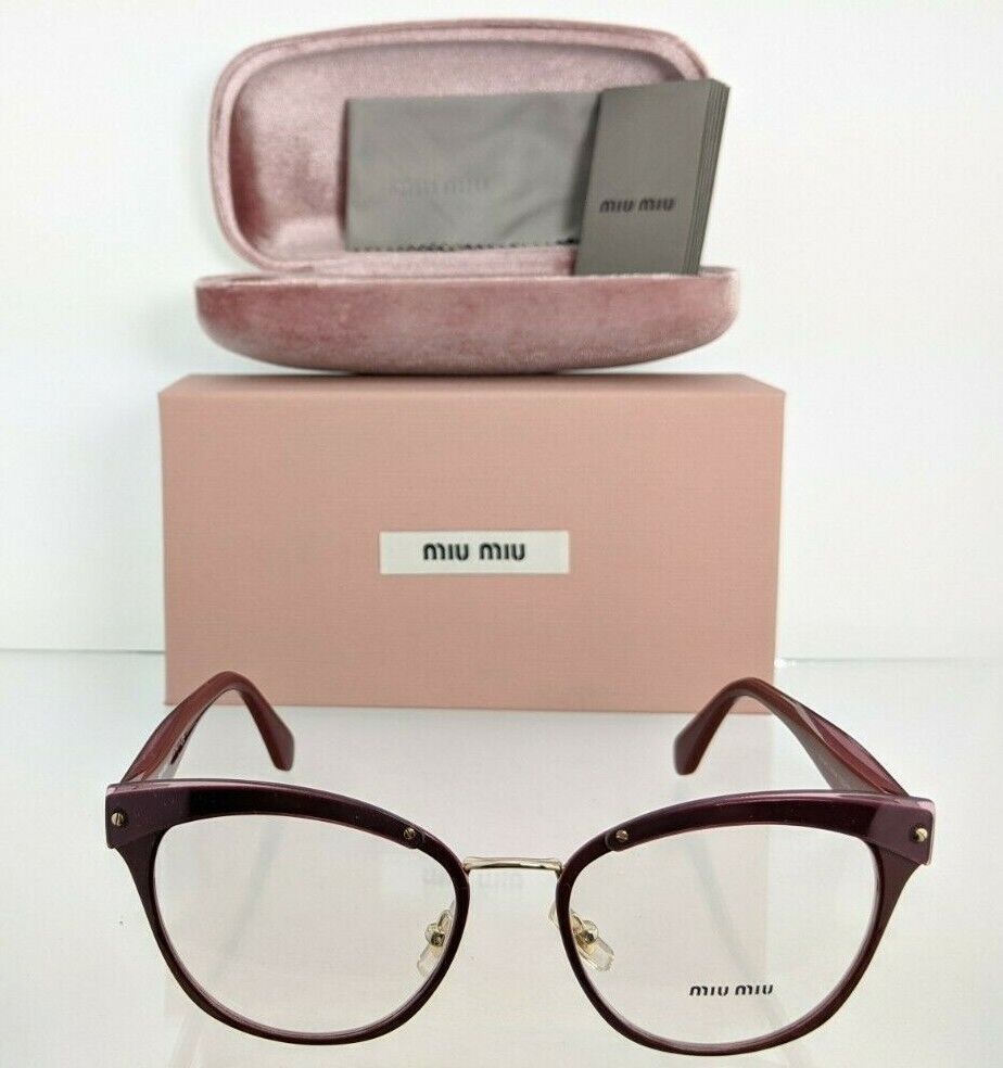 Brand New Authentic Miu Miu Eyeglasses VMU 54Q CCG - 1O1 Purple & Gold Frame