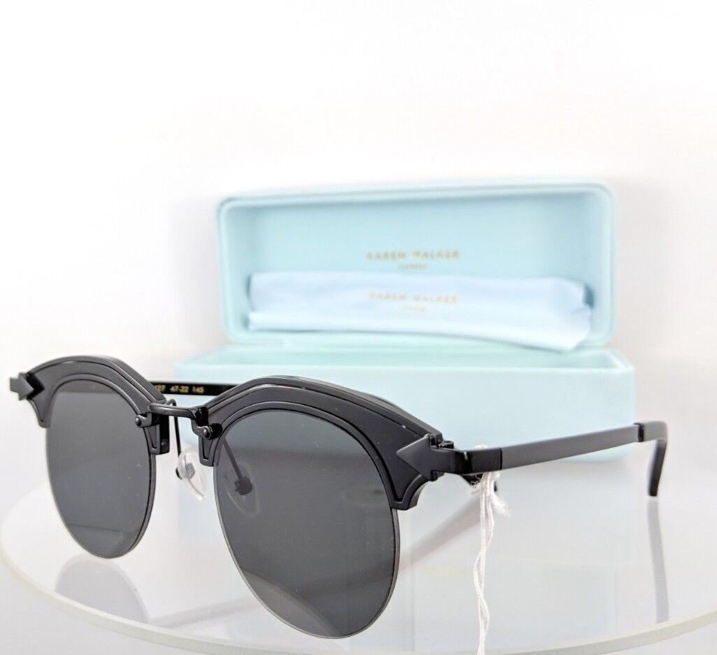 Brand New Authentic Karen Walker Sunglasses BUCCANEER Black 47mm