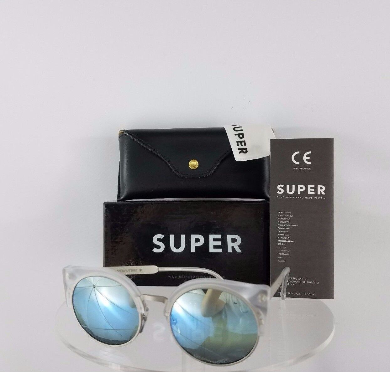 Brand New Authentic Retrosuperfuture SUPER 3FX AG6 Sunglasses Ilaria Clear