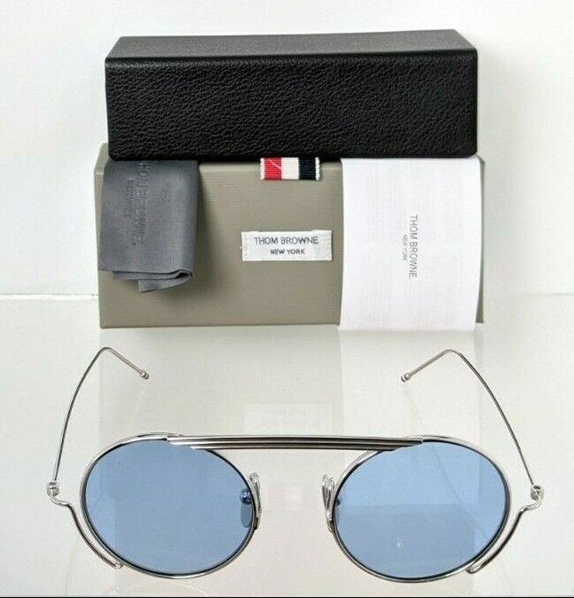 Brand New Authentic Thom Browne Sunglasses TBS 111-02 Silver TB111 Frame