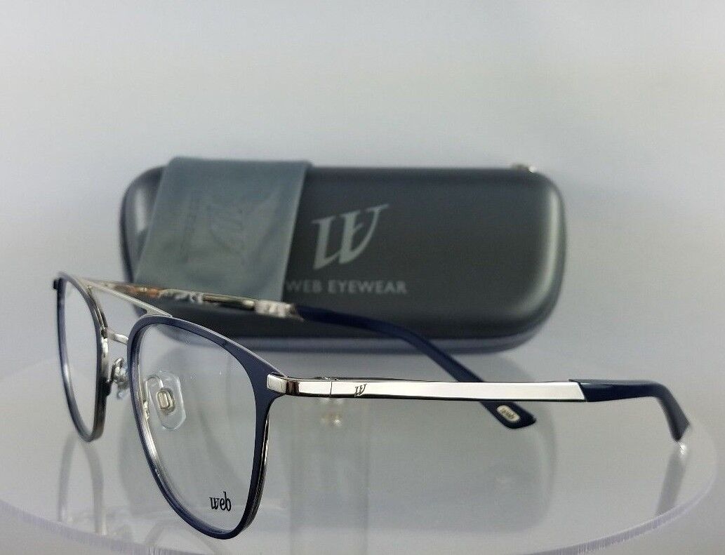 Brand New Authentic Web Eyeglasses WE 5241 Col. 080 Navy Silver 49mm