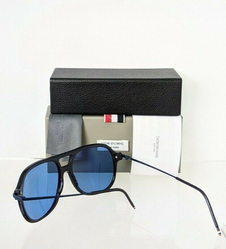 Brand New Authentic Thom Browne Sunglasses TBS 805-B-NVY-GLD TBS805