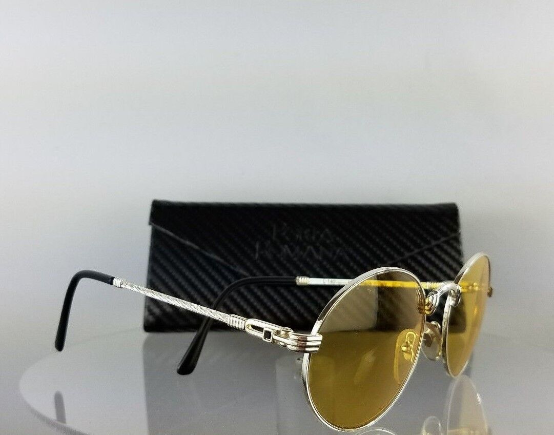 Brand New Authentic Porta Romana Mod. 693 Gold Sunglasses Metal Yellow Lenses