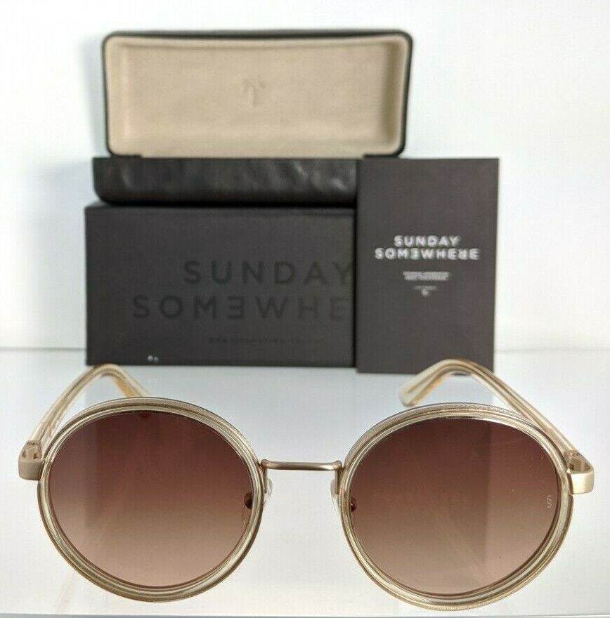 Brand New Authentic SUNDAY SOMEWHERE Sunglasses NED 032 GRY Gold Frame