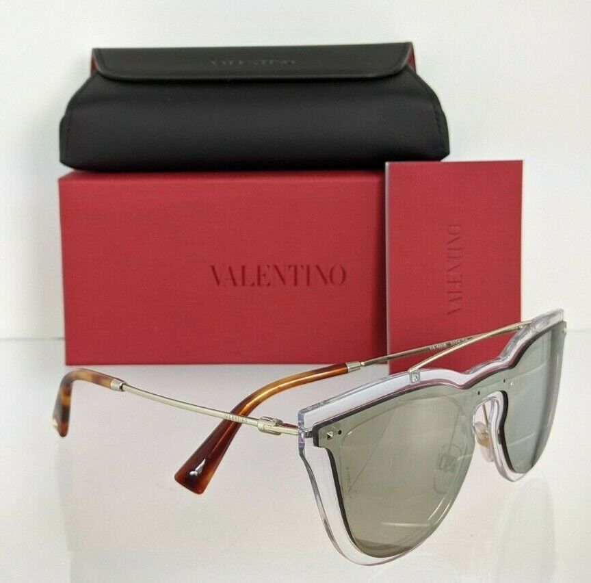 Brand New Authentic Valentino Sunglasses VA 4008 5024/5A Gold Clear Frame