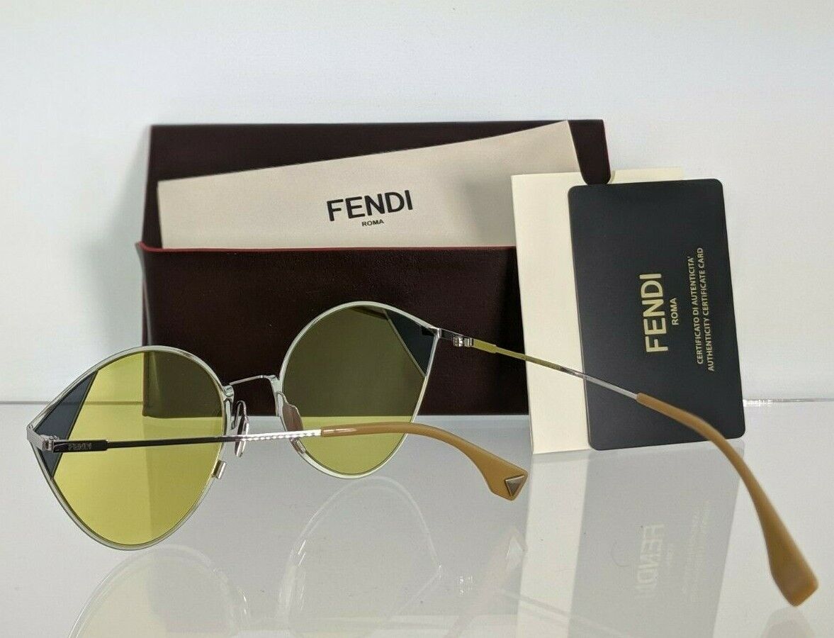 Brand New Authentic Fendi FF 0341/S Sunglasses B1ZHO Silver Frame 60mm