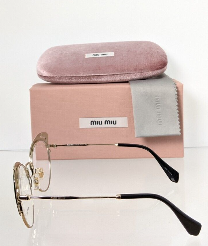 Brand New Authentic Miu Miu Eyeglasses VMU 50R 1AB - 1O1 Black & Gold Frame