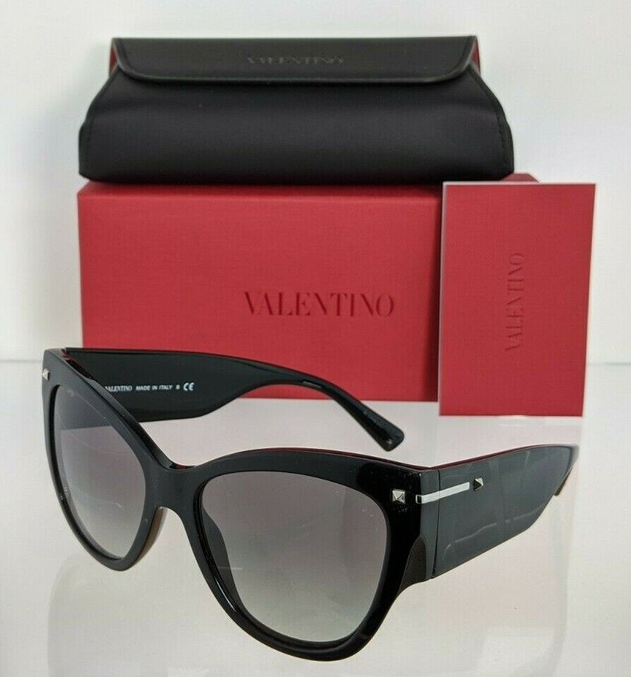 Brand New Authentic Valentino Sunglasses VA 4028 5001/11 55mm Black Frame