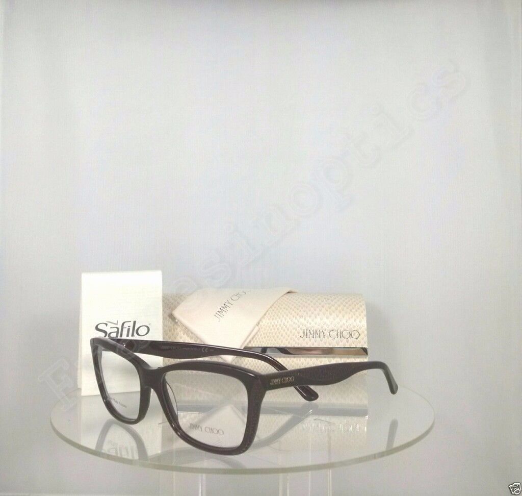 New Authentic Jimmy Choo JC 61 86L Eyeglasses JC61 Dark Brown Frame 54 mm