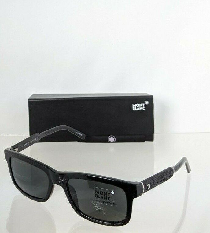 Brand New Authentic Mont Blanc Sunglasses MB653 01N 55mm Black Frame 653