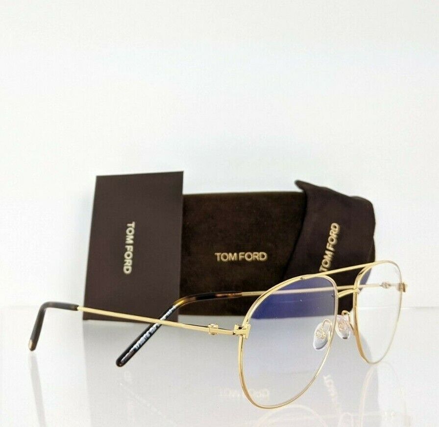 Brand New Authentic Tom Ford TF 5581 Eyeglasses 030 FT 5581-F 55mm Gold Frame