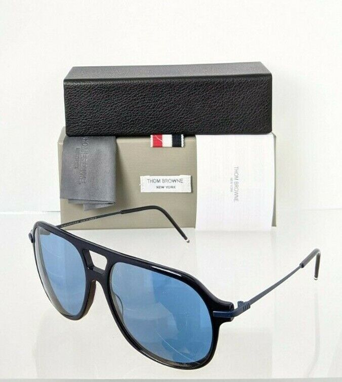 Brand New Authentic Thom Browne Sunglasses TBS 805-B-NVY-GLD TBS805